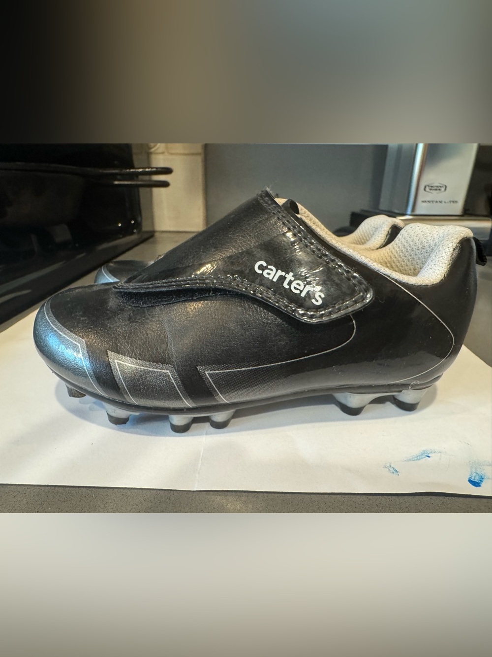 carter's Kids Black Soccer Cleats size 9